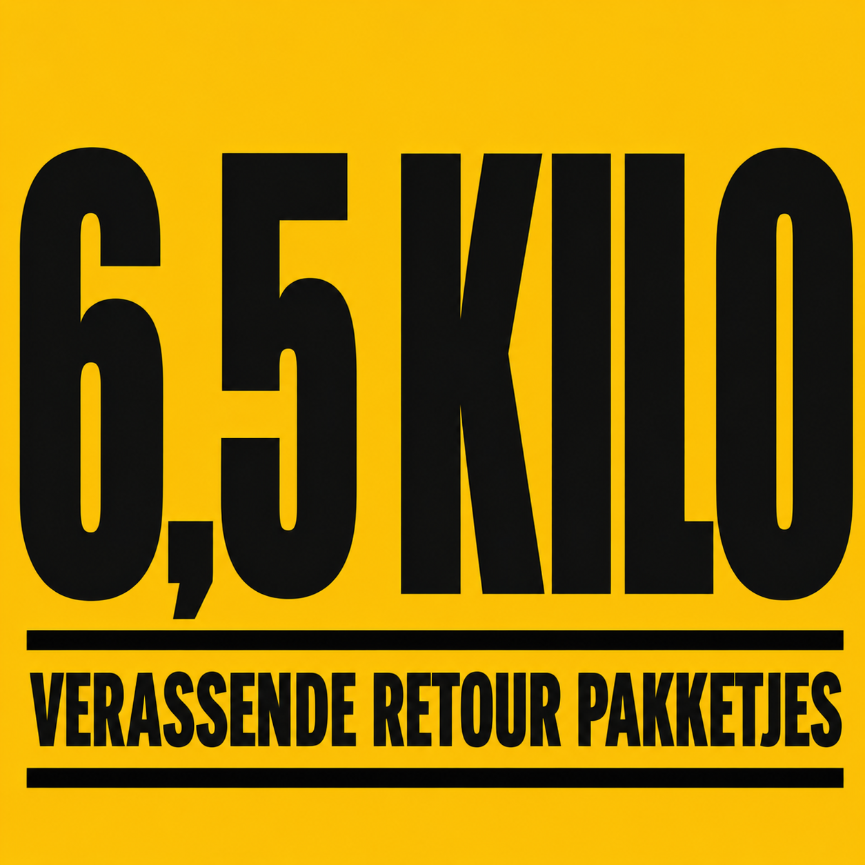 6,5 kilo (incl gratis verzending)
